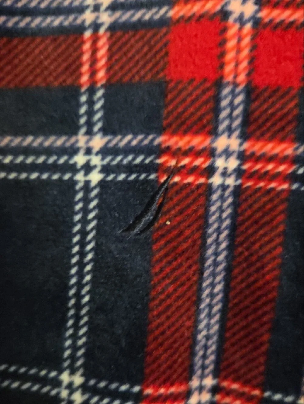 Nautica Red and Navy Plaid Women's Pajama Set